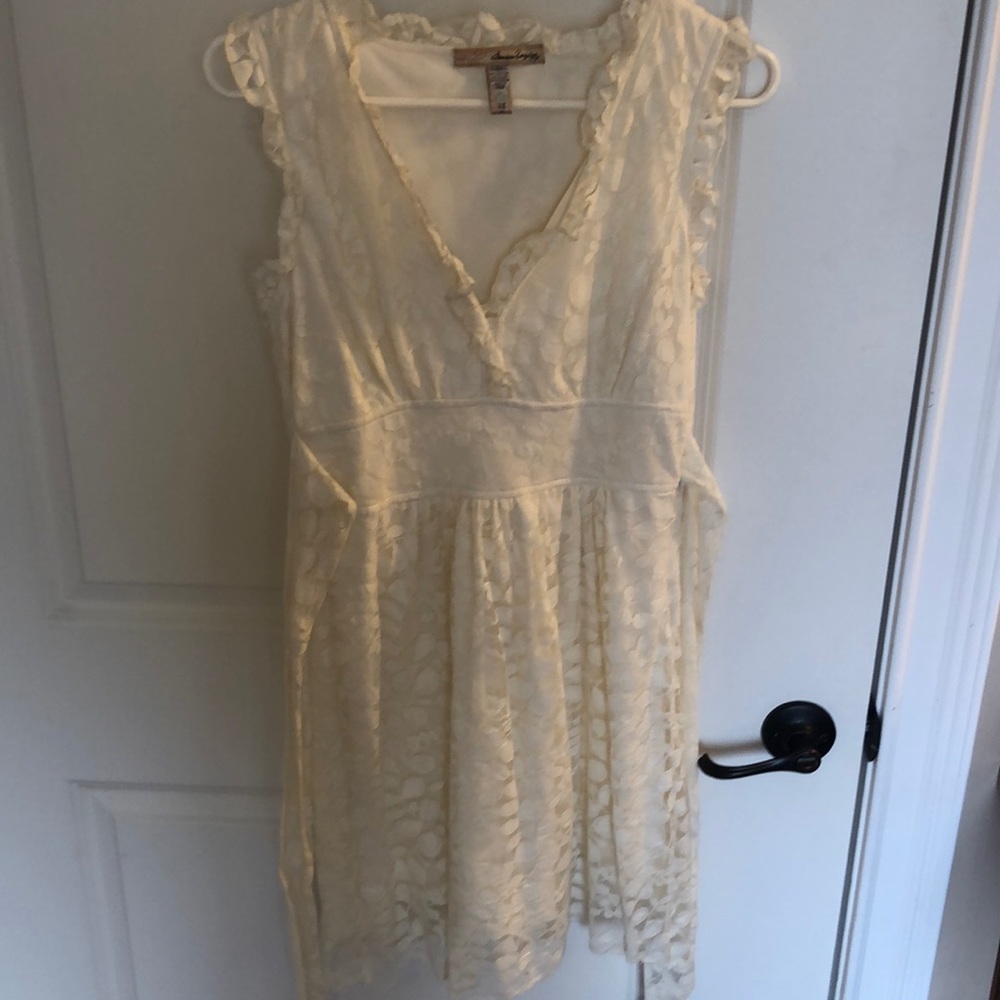 American rag cream lace dress size XS